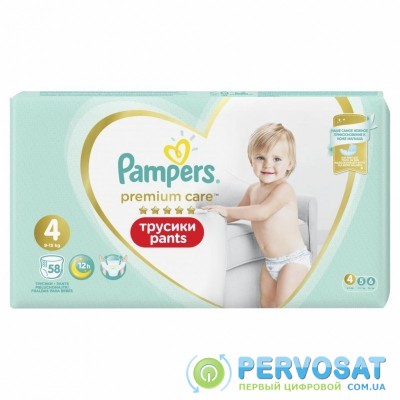 Подгузник Pampers Premium Care Pants Maxi Размер 4 (9-15 кг), 58 шт (8001090759993)