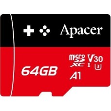 Карта пам'яті Apacer microSD 64GB C10 UHS-I U3 A1 R100/W80MB/s Карта пам'яті Apacer microSD 64GB C10 UHS-I U3 A1 R100/W80MB/s