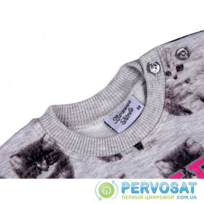 Набор детской одежды Breeze кофта и брюки серый меланж (7874-80G-gray)