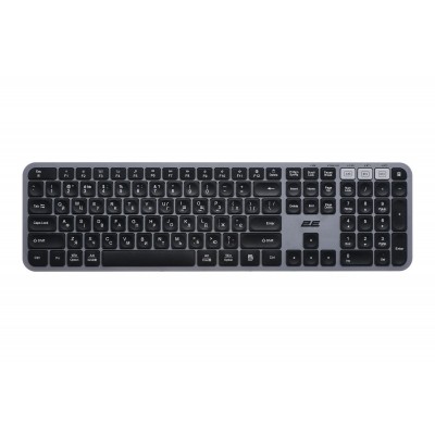 Комплект клавіатура та миша 2E MK440 WL/BT, EN/UK, сіро-чорний