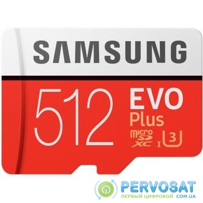Карта памяти Samsung 512GB microSDXC class 10 UHS-I U3 Evo Plus (MB-MC512GA/RU)