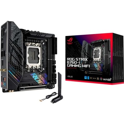 Материнcька плата ASUS ROG STRIX B760-I GAMING WIFI s1700 B760 2xDDR5 M.2 HDMI DP Wi-Fi BT mITX