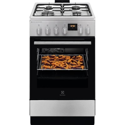 Плита Electrolux комбінована, 58л, 50x60см, дисплей, конвекція, пара, нерж