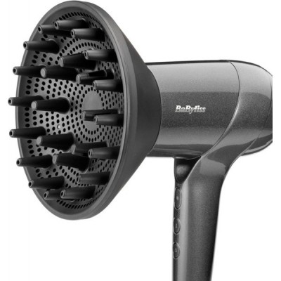Фен Babyliss Titanium Shine, 1600Вт, 3 режими, іонізація, хол. обдув, 2 насадки, темно-сірий