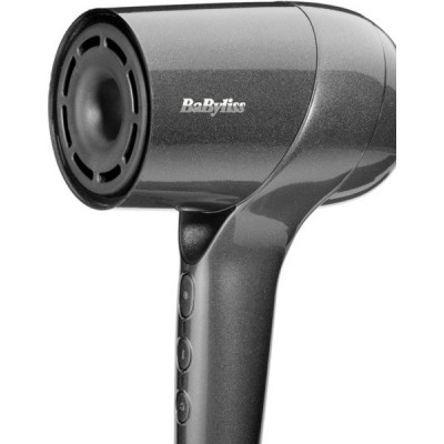 Фен Babyliss Titanium Shine, 1600Вт, 3 режими, іонізація, хол. обдув, 2 насадки, темно-сірий