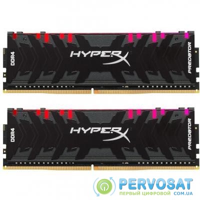 Модуль памяти для компьютера DDR4 32GB (2x16GB) 3200 MHz HyperX Predator RGB Kingston (HX432C16PB3AK2/32)