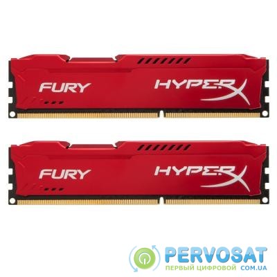 Модуль памяти для компьютера DDR3 8Gb (2x4GB) 1600 MHz HyperX Fury Red HyperX (Kingston Fury) (HX316C10FRK2/8)