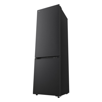 Холодильник LG з нижн. мороз., 203x60х68, холод.відд.-262л, мороз.відд.-113л, 2дв., E, NF, інв., диспл внутр., Fresh Сonverter, Metal Fresh, чорний матовий