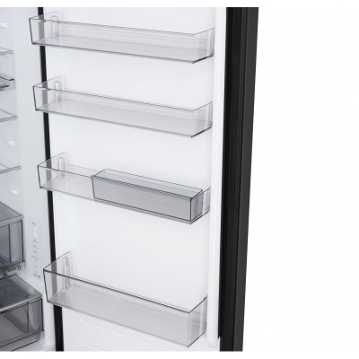 Холодильник LG з нижн. мороз., 203x60х68, холод.відд.-262л, мороз.відд.-113л, 2дв., E, NF, інв., диспл внутр., Fresh Сonverter, Metal Fresh, чорний матовий