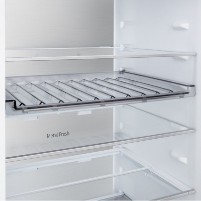 Холодильник LG з нижн. мороз., 203x60х68, холод.відд.-262л, мороз.відд.-113л, 2дв., E, NF, інв., диспл внутр., Fresh Сonverter, Metal Fresh, чорний матовий