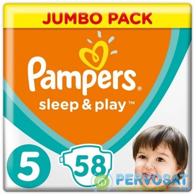 Подгузник Pampers Sleep & Play Junior Размер 5 (11-16 кг), 58 шт (4015400203582)