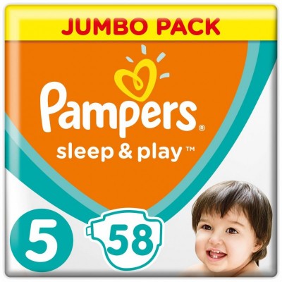 Підгузок Pampers Sleep & Play Junior Розмір 5 (11-16 кг), 58 шт (4015400203582)
