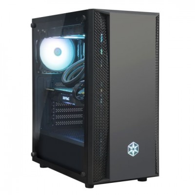 Корпус SilverStone FARA FAB1B-G,MidT,USB 3.0x2,USB 2.0x1, 1x120мм,скло(бічна панель),без БЖ,чорний