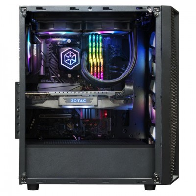 Корпус SilverStone FARA FAB1B-G,MidT,USB 3.0x2,USB 2.0x1, 1x120мм,скло(бічна панель),без БЖ,чорний