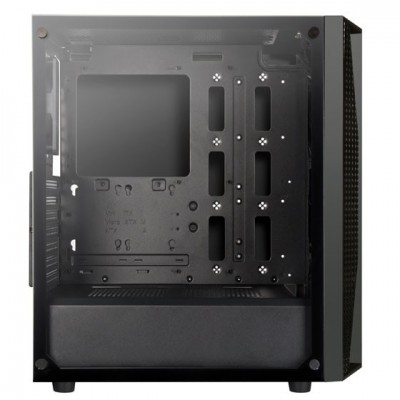 Корпус SilverStone FARA FAB1B-G,MidT,USB 3.0x2,USB 2.0x1, 1x120мм,скло(бічна панель),без БЖ,чорний