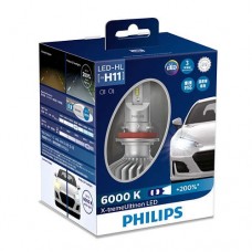 Лампа світлодіодна Philips H11 X-treme Ultinon Led +200%, 2 шт/комплект Лампа світлодіодна Philips H11 X-treme Ultinon Led +200%, 2 шт/комплект