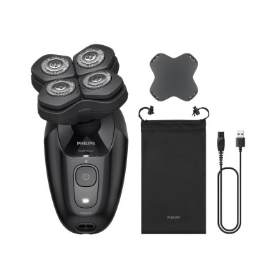 Бритва електр. для голови Philips роторна Pro Series 5000, бритв.головок-4, Li-Ion, сух.+волог., чорний Бритва електр. для голови Philips роторна Pro Series 5000, бритв.головок-4, Li-Ion, сух.+волог., чорний