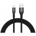 Дата кабель USB 2.0 AM to Lightning 2.0m Jagger T-L814 Black T-PHOX (T-L814(2) black)