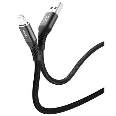 Дата кабель USB 2.0 AM to Lightning 2.0m Jagger T-L814 Black T-PHOX (T-L814(2) black)