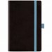 Еженедельник Brunnen недатированный Смарт Strong черный, голубой срез 192 страниц (73-792 66 32)