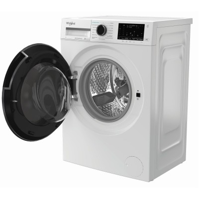 Пральна машина Whirlpool фронтальна, 7кг, 1200, A, 49.6см, дисплей, пара, інвертор, люк чорний, білий