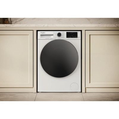 Пральна машина Whirlpool фронтальна, 7кг, 1200, A, 49.6см, дисплей, пара, інвертор, люк чорний, білий