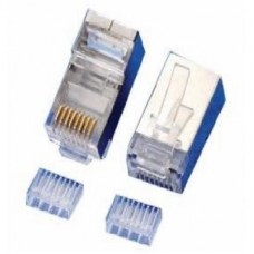 Конектор RJ45 cat.6 FTP, екранований, з вставкою, 50 шт Merlion (15066) Конектор RJ45 cat.6 FTP, екранований, з вставкою, 50 шт Merlion (15066)
