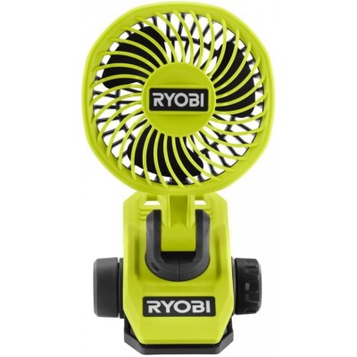 Вентилятор акумуляторний кліпса Ryobi USB Lithium RCF4-0 4В 3800об·хв обертання 325° поворот 180° 2 швидкості 0.29кг без АКБ та ЗП