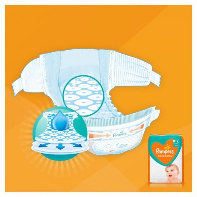 Подгузник Pampers Sleep & Play Midi Размер 3 (6-10 кг), 78 шт (8001090669094)