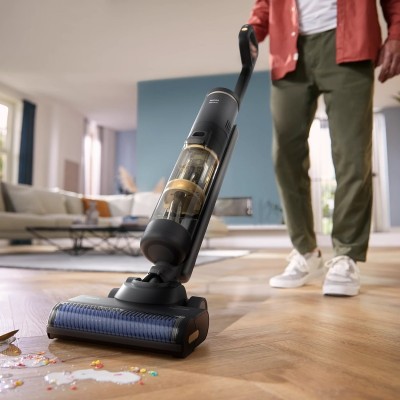 Пилосос Philips безпровідний AquaTrio, вологе прибирання, конт пил -0.42л, автон. робота до 25хв, PowerCyclone Aqua, турборежим, чорний