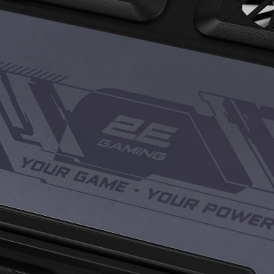 Підставка для ноутбука 2E GAMING CPG-012, до 17.3", 1xUSB-C, LCD/semiconductor cooling pad, RGB, чорний
