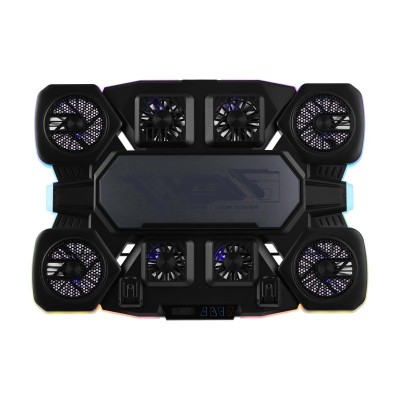 Підставка для ноутбука 2E GAMING CPG-012, до 17.3", 1xUSB-C, LCD/semiconductor cooling pad, RGB, чорний