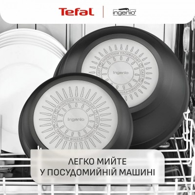 Набір посуду Tefal Ingenio Inspiration, 6 предметів, алюміній, скло, бакеліт, чорний Набір посуду Tefal Ingenio Inspiration, 6 предметів, алюміній, скло, бакеліт, чорний