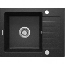 Мийка кухонна Deante Zorba, граніт, прямокутник, з крилом, 580х440х164мм, чаша - 1, накладна, графіт Мийка кухонна Deante Zorba, граніт, прямокутник, з крилом, 580х440х164мм, чаша - 1, накладна, графіт