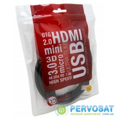 Кабель мультимедийный HDMI to HDMI 1.5m EXTRADIGITAL (KD00AS1500)