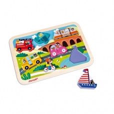 Пазл-вкладиш Janod Транспорт J07057 Пазл-вкладиш Janod Транспорт J07057