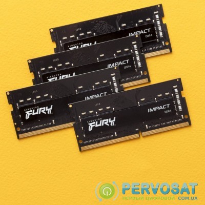 Модуль памяти для ноутбука SoDIMM DDR4 32GB (2x16GB) 3200 MHz Fury Impact Kingston Fury (ex.HyperX) (KF432S20IB1K2/32)