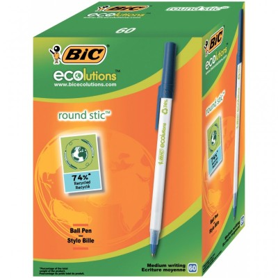 Ручка масляная Bic Round Stic Eco, синяя (bc948727)