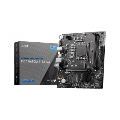 Материнcька плата MSI PRO H610M-E DDR4 s1700 H610 2xDDR4 M.2 HDMI D-Sub mATX