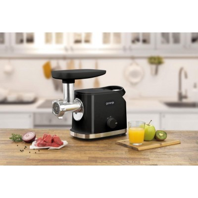 М'ясорубка Gorenje, 1800Вт, 2.1кг/хв, 2 решітки, насадка для ковбас, пластик/метал, чорний