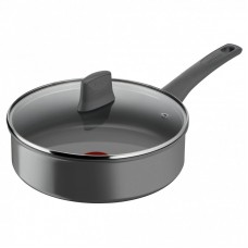 Сотейник з кришкою Tefal Renewal, 24см, алюміній, бакеліт, скло, сірий Сотейник з кришкою Tefal Renewal, 24см, алюміній, бакеліт, скло, сірий