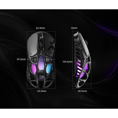 Миша GravaStar Mercury X Pro, 8K, BT/WL/USB-A, RGB, чорний Миша GravaStar Mercury X Pro, 8K, BT/WL/USB-A, RGB, чорний
