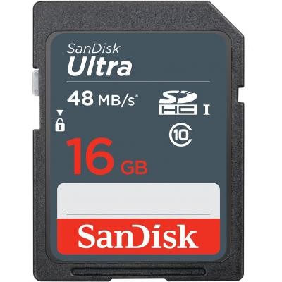 Карта памяти SANDISK 16GB SDHC Class 10 UHS-I (SDSDUNB-016G-GN3IN)