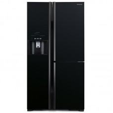 Холодильник SBS HITACHI R-M700GPUC2GBK, 180х77х92см, 2 дв., Х- 372л, М- 212л, A++, NF, Інвертор, Чорне скло