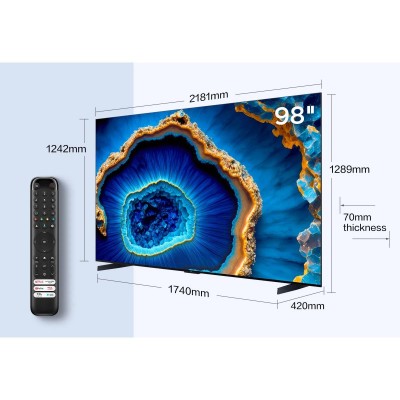 Телевізор 98" TCL MiniLED 4K 144Hz Smart Google TV Titan ONKYO sound