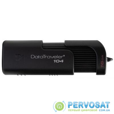 USB флеш накопитель Kingston 16GB DataTraveller 104 Black USB 2.0 (DT104/16GB)