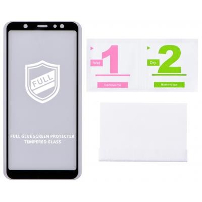 Скло захисне 2E для Samsung Galaxy A6+ 2.5D Black border Full Glue (2E-TGSG-GA6P-25D)