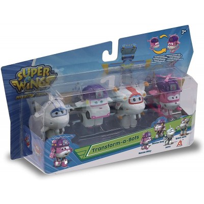 Ігровий набір Super Wings Transform-a-bots, 4 фігурки-трансформери, Діззі рятувальник, Зої , Астра, Астро