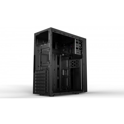 Корпус 2E ALFA (E185) MidT, 2xUSB2.0, 1xUSB3.0, сталь (бічна панель), без БЖ, чорний