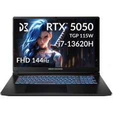 Ноутбук Dream Machines RG5050-17 17.3FHD IPS, Intel i7-13620H, 32GB, F2TB, NVD5050-8, DOS, чорний Ноутбук Dream Machines RG5050-17 17.3FHD IPS, Intel i7-13620H, 32GB, F2TB, NVD5050-8, DOS, чорний